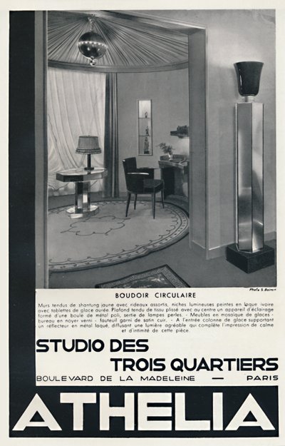 Boudoir Circulaire - Studio Des Trois Quartiers - Athelia, 1933 von Unbekannt