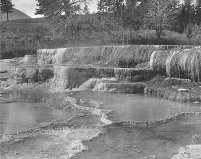 Brown Sulphur Springs, Yellowstone Nationalpark, USA, ca. 1900 von Unbekannt