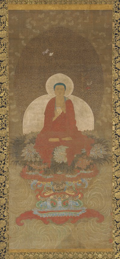 Buddha auf einer Matte aus Kusa-Gras thronend, 17. Jahrhundert von Unbekannt