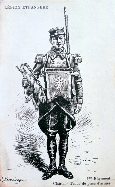 Hornist, 4. Regiment der französischen Fremdenlegion, 20. Jahrhundert von Unbekannt
