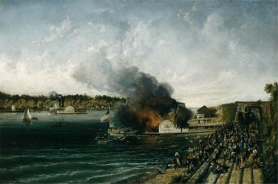 Brand des Seitenraddampfers Henry Clay von Unbekannt