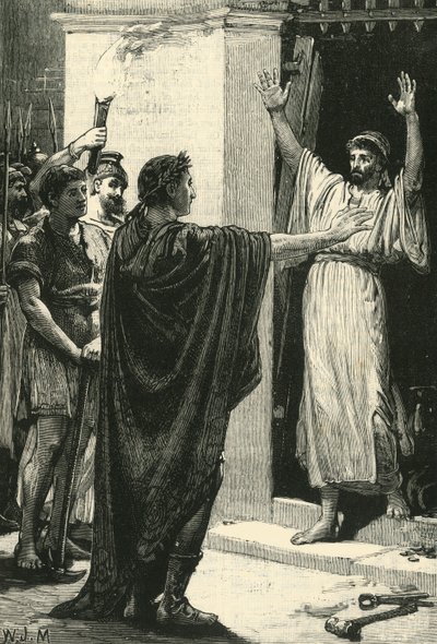 Caesar bemächtigt sich des Schatzes im Tempel des Saturn, 1890 von Unbekannt