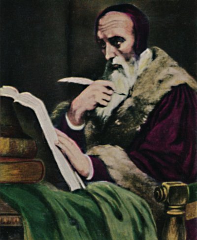 Calvin 1509-1564 - Gemälde von Scheffer, 1934 von Unbekannt