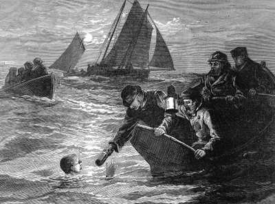 Kapitän Matthew Webb, der erste Mann, der den Ärmelkanal durchschwamm, 1875 von Unbekannt