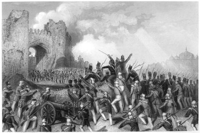 Eroberung des Kaschmir-Tors, Angriff auf Delhi von Unbekannt