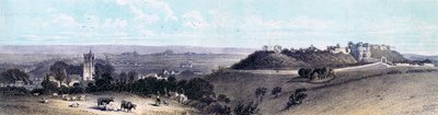 Carisbrooke Castle und Dorf, Isle of Wight, 19. Jahrhundert von Unbekannt