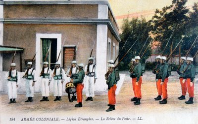 Wachablösung, Französische Fremdenlegion, ca. 1910 von Unbekannt