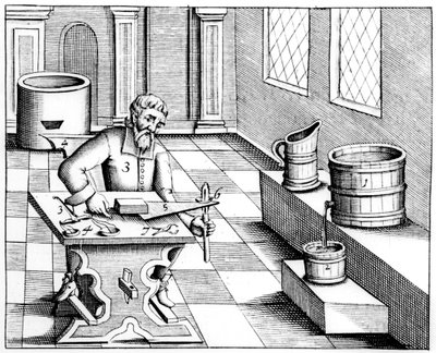 Überprüfung der Qualität von Salpeter, Kaliumnitrat oder KN03, 1683 von Unbekannt