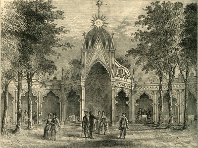 Chinesischer Pavillon in den Vauxhall Gardens von Unbekannt