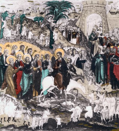 Christi Einzug in Jerusalem, 16. Jahrhundert von Unbekannt
