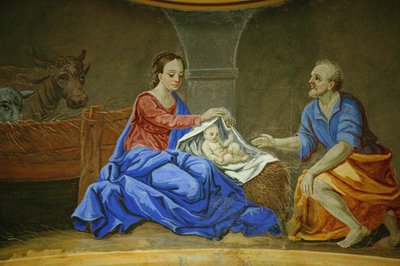Kirche Saint-Nicolas de Veroce. Geburt Christi, Saint Nicolas de Veroce, Frankreich von Unbekannt