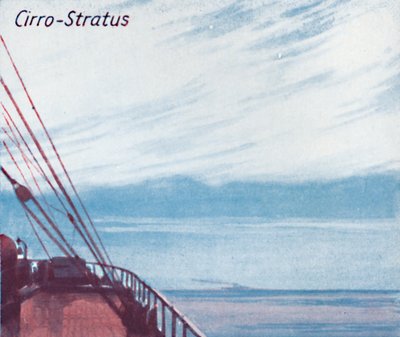 Cirro-Stratus - Ein Dutzend der wichtigsten Wolkenformen am Himmel, 1935 von Unbekannt