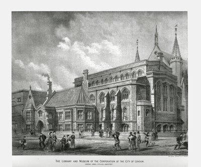 Stadtbibliothek und Museum von London, 1886 von Unbekannt