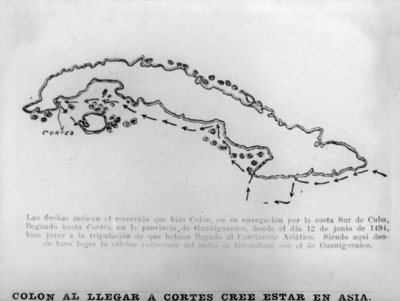 Kolumbus, als Cortes in Kuba ankam, 15. Jahrhundert, 1920er von Unbekannt