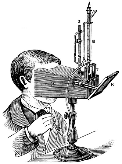 Kolorimeter, nach einem Entwurf von Labilliardiere mit Modifikationen von Salleron, 1871 von Unbekannt