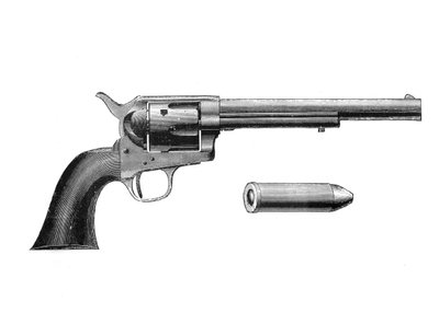 Colt Frontier Revolver, erfunden von Samuel Colt 1814-62, um 1890 von Unbekannt
