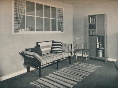 Ecke des Wohnzimmers, entworfen von Prof. Karl Pullich, 1928 von Unbekannt