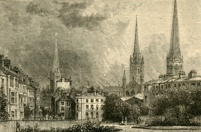 Coventry - Die Türme von Trinity, St. Michaels und Christ Church, 1898 von Unbekannt