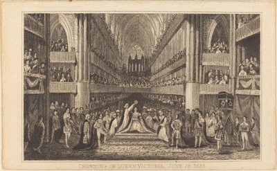 Krönung von Königin Victoria, 28. Juni 1838 [rechte Hälfte] von Unbekannt