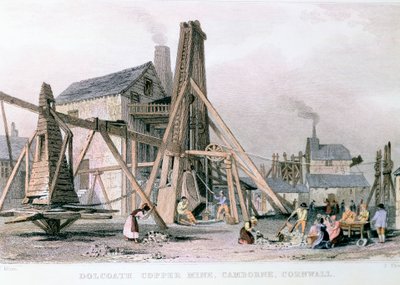 Dalcoath Kupfermine, Camborne, Cornwall, um 1830 von Unbekannt