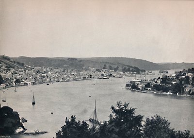 Dartmouth - Gesamtansicht, zeigt das Britannia Floating Naval College, 1895 von Unbekannt