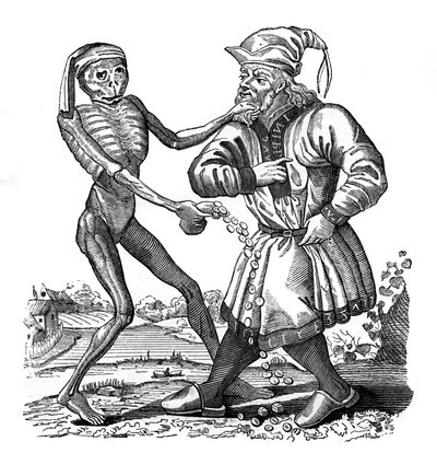 Tod und der Jude, eine Episode aus dem Totentanz, 1441 von Unbekannt