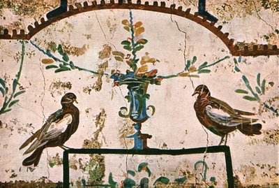Dekoration in den Katakomben von Praetextatus an der Via Appia, Rom, Italien, 1928 von Unbekannt