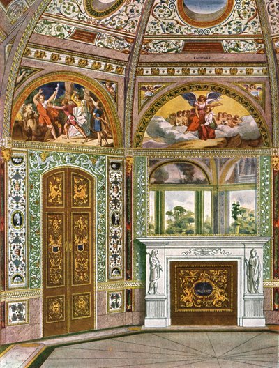 Dekoration im Oktagon-Gartenpavillon im Buckingham Palace, London, 1928 von Unbekannt