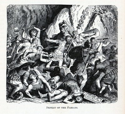 Niederlage der Fabier, 1882 von Unbekannt
