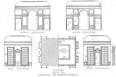 Details der Salons, Schloss Montfermeil, Paris, 1924 von Unbekannt