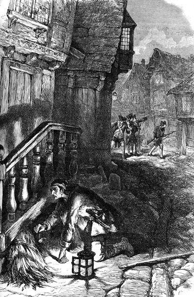 Erkennung eines Brandstifters, Amerikanischer Unabhängigkeitskrieg, ca. 1776, ca. 1880 von Unbekannt
