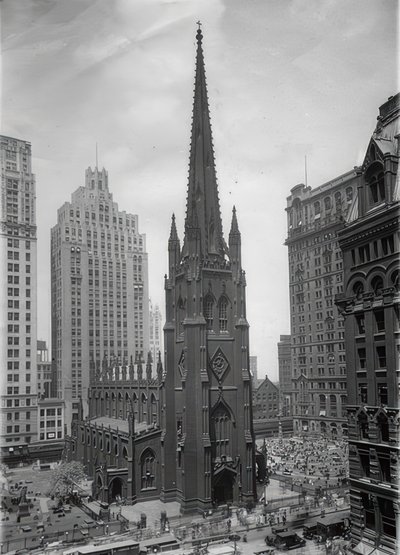 Die Trinity Church in New York von Unbekannt