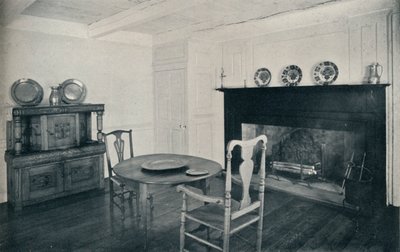 Esszimmer, um 1800, aus dem Shenk House, Long Island, 1930 von Unbekannt