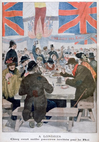 Essen für die Armen zur Feier der Krönung von König Edward VII., London, 1902 von Unbekannt