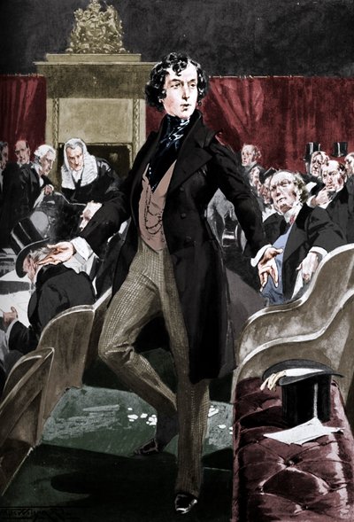 Disraelis erste Rede im Unterhaus, 19. Jahrhundert um 1905 von Unbekannt