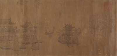 Drachenbootregatta auf dem Jinming-See, 14. Jahrhundert von Unbekannt