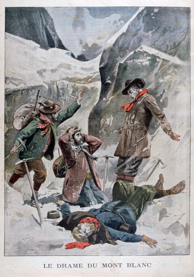 Drama am Mont Blanc, Alpen von Unbekannt