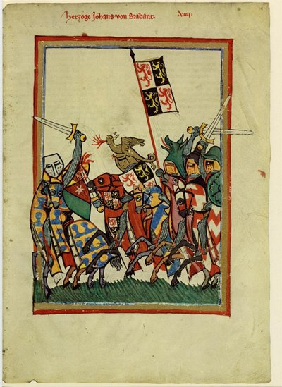 Herzog Johann I. von Brabant aus dem Codex Manesse, zwischen 1305 und 1340 von Unbekannt