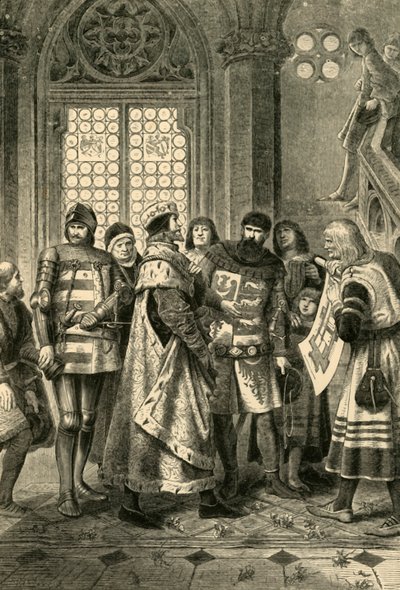 Herzog Rudolf IV. als Gründer des Stephansdoms, ca. 1360, 1890 von Unbekannt