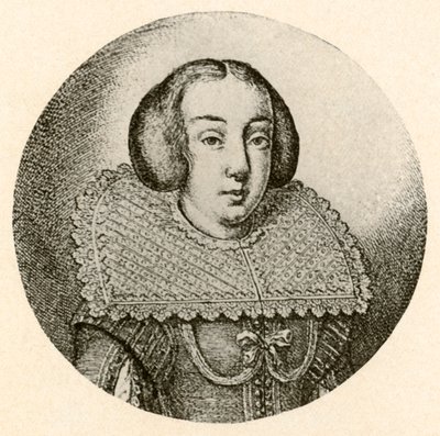 Niederländische Dame, Haare an den Seiten in Puffen arrangiert, 1645, 1937 von Unbekannt