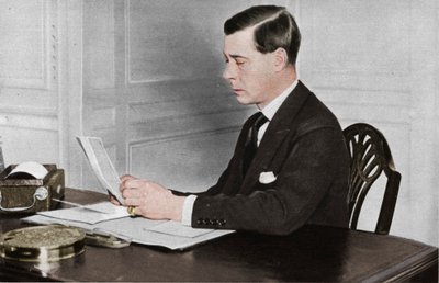 Edward VIII bei der Arbeit in seinem Büro im St. James