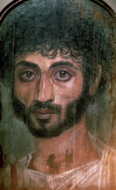 Ägyptisches Fayum-Porträt eines Mannes, römische Zeit, 2. Jahrhundert n. Chr. von Unbekannt