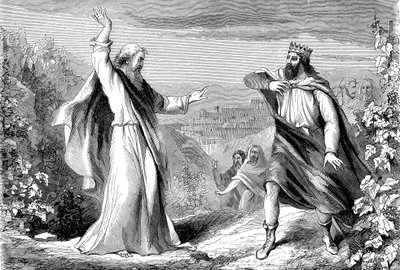 Elia, Prophet des Alten Testaments, verurteilt Ahab, den Götzenkönig von Israel, im Weinberg von Naboth von Unbekannt