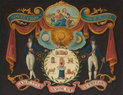 Embleme für Royal Crown Lodge Nr. 22, 1810-1815 von Unbekannt