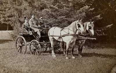 Kaiser Alexander III. (1845-1894) und Kaiserin Maria Fjodorowna (1847-1928) in einer Pferdekutsche von Unbekannt