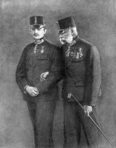 Kaiser Franz Josef I. von Österreich und Erzherzog Karl Habsburg von Unbekannt