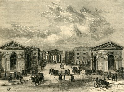 Eingang zur Euston Square Station, ca. 1876 von Unbekannt