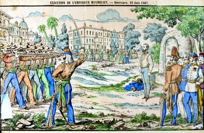 Hinrichtung von Maximilian, Kaiser von Mexiko, 19. Juni 1867 von Unbekannt