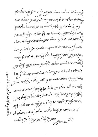 Faksimile eines Briefes, datiert 10. August 1623, 1904 von Unbekannt