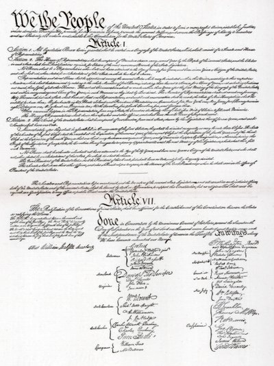 Faksimile der Präambel und Verfassung der Vereinigten Staaten von Amerika, 1901 von Unbekannt